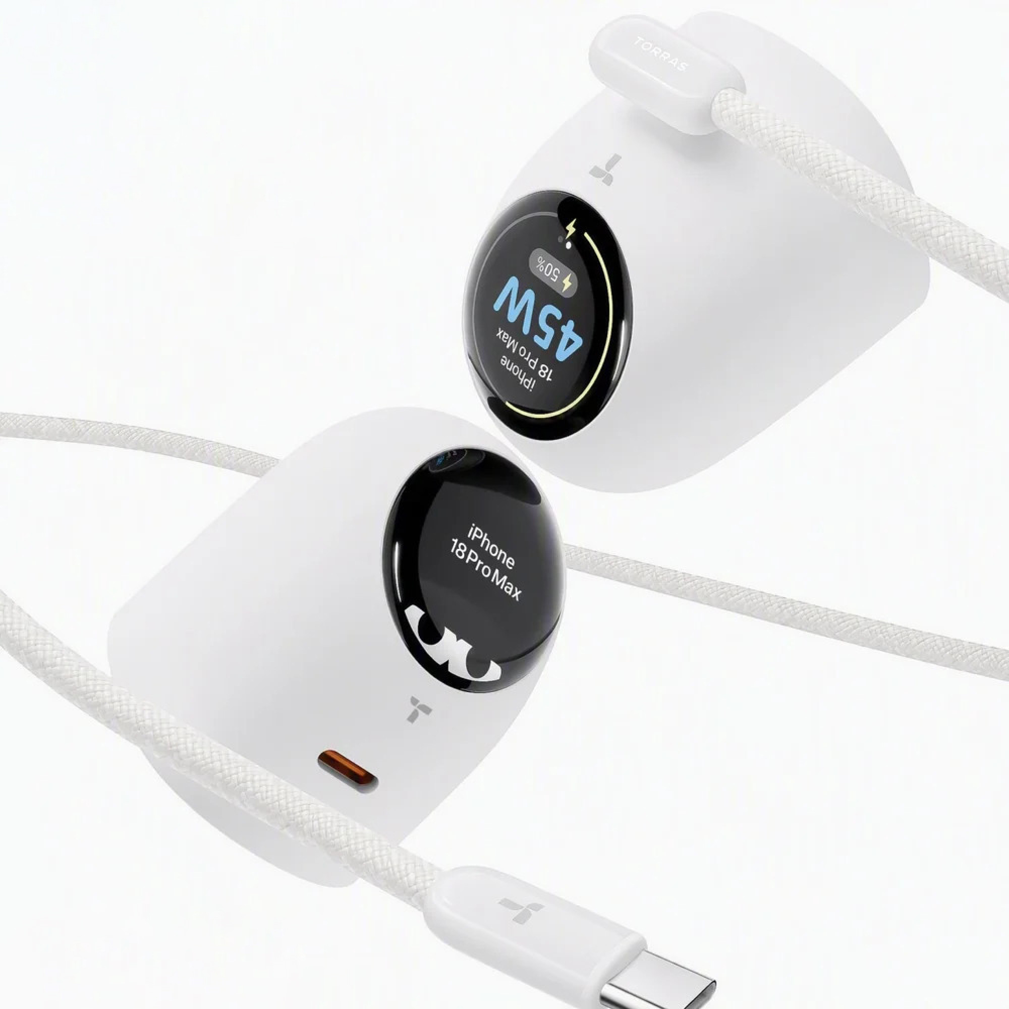 Умное зарядное устройство TORRAS FlashEye-Dot Smart Display Charger (Version - iPhone 18 Edition)